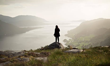 Campaigner Anne-Line Thingnes Førsund looks out over Norway’s Førde Fjord, where the mining company Nordic Mining has been approved to dump 6m tonnes of waste a year.