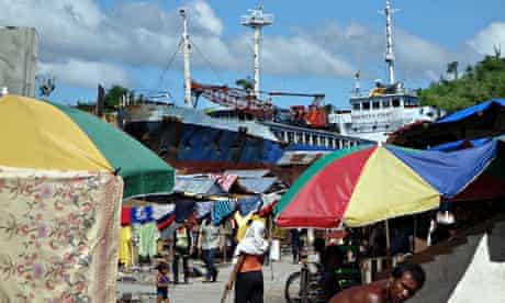 MDG : A ship washed ashore by Super Typhoon Haiyan at Anibong in Tacloban, Philippines