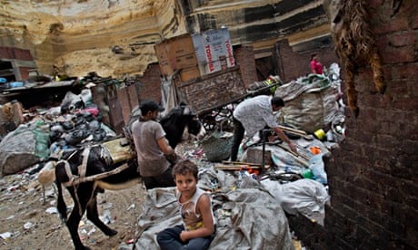 MDG : Zabaleen, or garbage people in Moqattam area in Cairo, Egypt