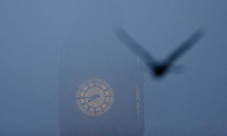 Lord Deben on IPCCC :  Big Ben clock tower on a very hazy morning in central London