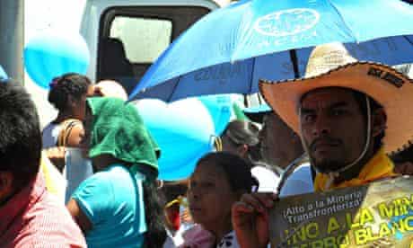 MDG : Protest against Pacific Rim mining in El Salvador.