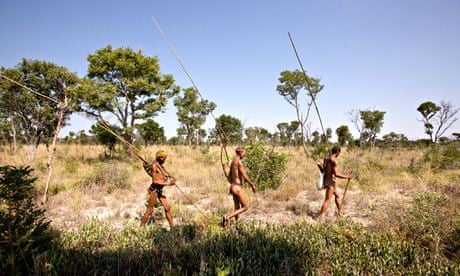 Kalahari desert Bushman hunters 