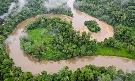 Tiputini River and rainforest, Yasuni National Park, Amazon, Ecuador,