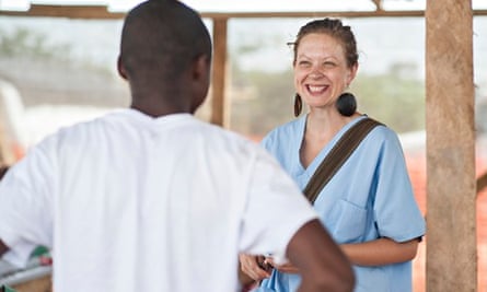 MDG : MSF psychologist Ane Bjøru Fjeldsæter at Ebola Treatment Centre in Kailahun, Sierra Leone 