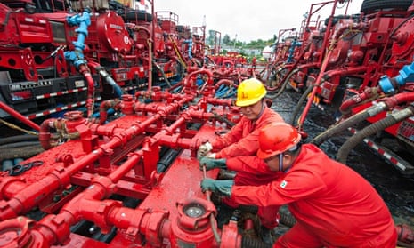 Hydraulic fracking for shale gas in Sichuan China