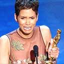 A tearful Halle Berry accepts her best  actress Oscar
