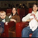 Genevieve St Laurent (l) with her son Antoine Boland and Liza Jorgensen with Sofia at the Electric Cinema