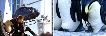 2005 blockbusters: The Island and March of the Penguins