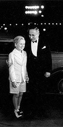 Child actor Jackie Cooper with film producer Louis B. Mayer in 1933