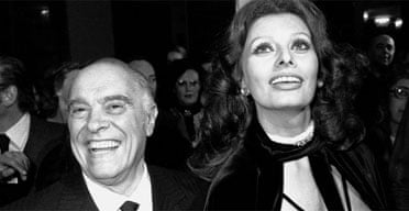Carlo Ponti and Sophia Loren in 1976