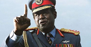 Forest Whitaker as Idi Amin in The Last King of Scotland