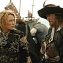Keira Knightley and Geoffrey Rush in Pirates of the Caribbean: At World's End