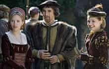 Scarlett Johansson as Mary, Mark Rylance as Sir Thomas and Natalie Portman as Anne in The Other Boleyn Girl