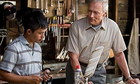 Bee Vang and Clint Eastwood in Gran Torino
