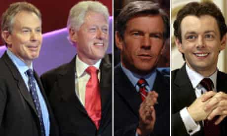 Tony Blair, Bill Clinton, Dennis Quaid and Michael Sheen