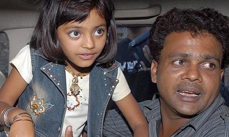 Slumdog Millionaire child star Rubina Ali and her father Rafiq Qureshi 