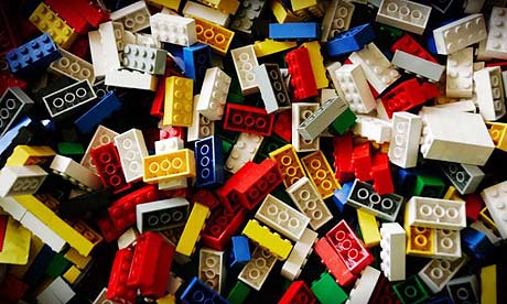 Lego bricks at the Lego factory in Billund Denmark
