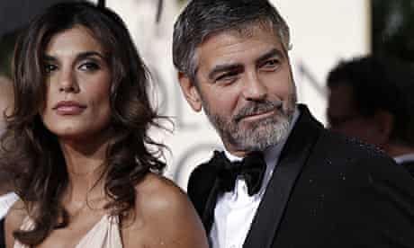 George Clooney, seen here with Elisabetta Canalis, at the 67th annual Golden Globe awards
