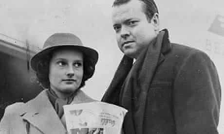 Orson Welles with his daughter Christopher, circa 1952 