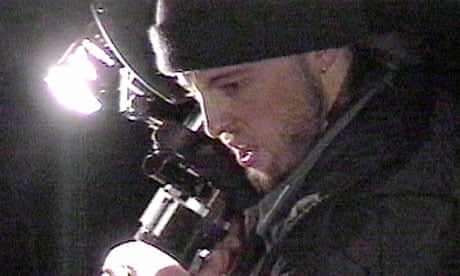 Shot in the dark ... Joshua Leonard playing a cameraman of the same name in The Blair Witch Project.