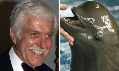 Dick Van Dyke and a porpoise