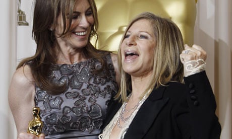 Kathryn Bigelow celebrates her best director Oscar with Barbra Streisand 