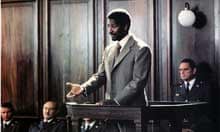 Denzel Washington as Steve Biko in Richard Attenborough's apartheid drama Cry Freedom (1985)