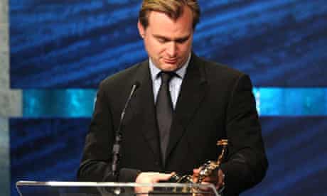 Christopher Nolan accepts the Golden Eddie film-maker of the year award for Inception