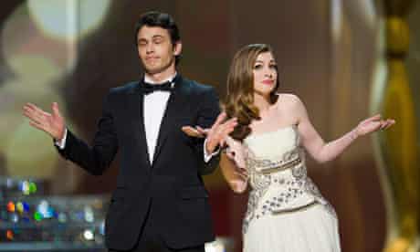 Oscars 2011 hosts James Franco and Anne Hathaway try to give the impression they're on top of things