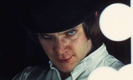 Malcolm McDowell as gangleader Alex in A Clockwork Orange