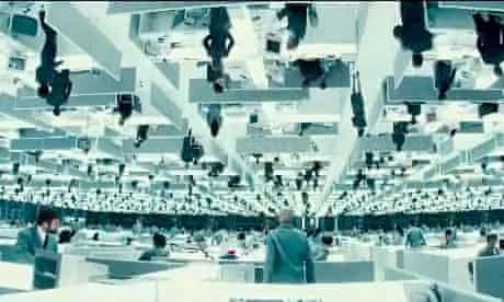 Adam and Eden reaching for each other in Upside Down.