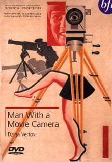 DVD cover of the 1929 Dziga Vertov film Man with a Movie Camera.