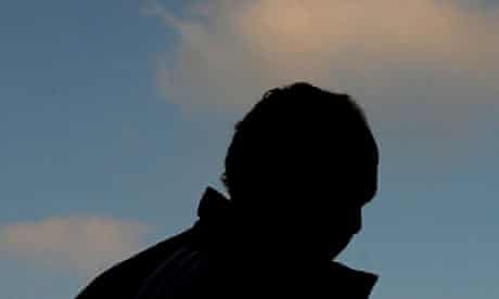 A silhouette of Chelsea manager Luiz Felipe Scolari