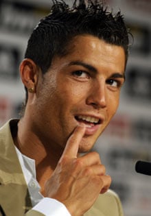 Real Madrid's new player Cristiano Ronaldo