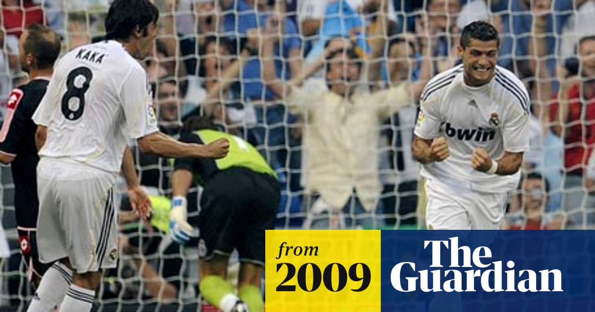 Cristiano Ronaldo Gets Debut Goal As Real Madrid Scrape Their Way To Victory Real Madrid The Guardian