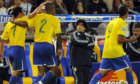 Argentine coach Diego Maradona