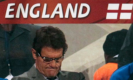 Fabio Capello during England's 4-1 thrasing to Germany in Bloemfontein