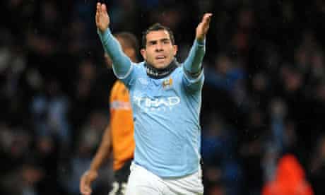 Carlos Tevez led from the front for Manchester City against Wolves