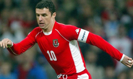 Gary Speed in action for Wales