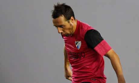 The Malaga midfielder Santo Cazorla 