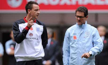 Fabio Capello is against the FA's decision to strip John Terry of the England captaincy