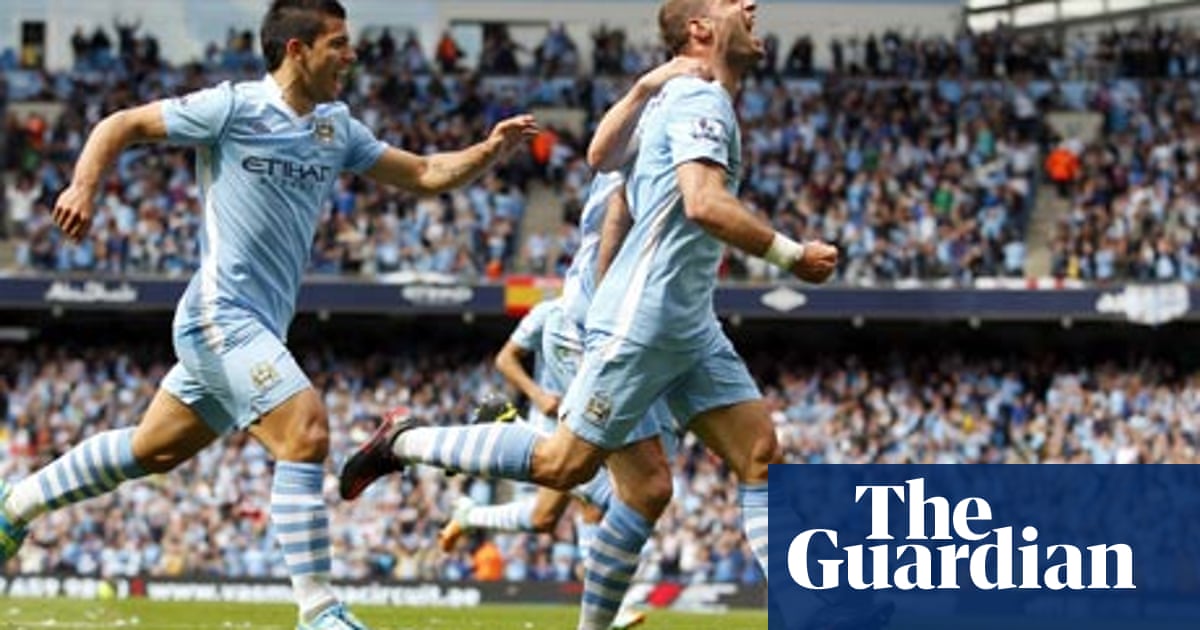 Manchester City Seal Title At The Last As Sergio Aguero Sinks Qpr Premier League 2011 12 The Guardian