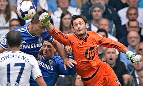 Tottenham Hotspur's Hugo Lloris punches the ball clear against Chelsea earlier this season