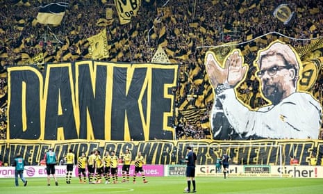 Borussia Dortmund's fans make their feelings for Jürgen Klopp known in his final home game in charge