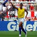 Brazil's Rivaldo celebrates his equaliser