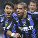 Adriano celebrates his winner in the Milan derby