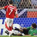 Ricardo Cabanas sees his penalty saved