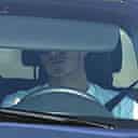 David Beckham leaves Real Madrid's training ground earlier today