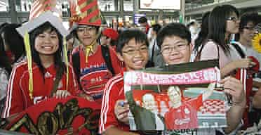 Fans in Hong Kong welcome Liverpool ahead of last season's Asia Trophy