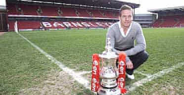 Barnsley captain Brian Howard with the FA Cup
